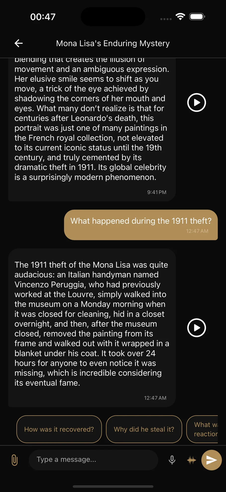 A conversation about the 1911 theft of the Mona Lisa